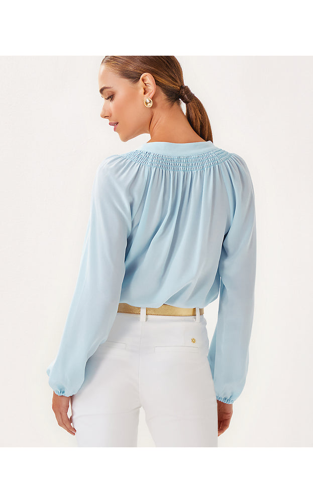 Elsa Silk Top - Bluette
