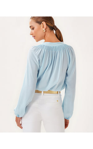 Elsa Silk Top - Bluette