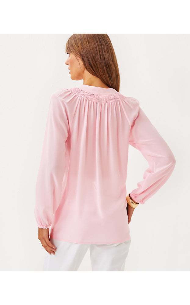 Elsa Silk Top - Pink Muse