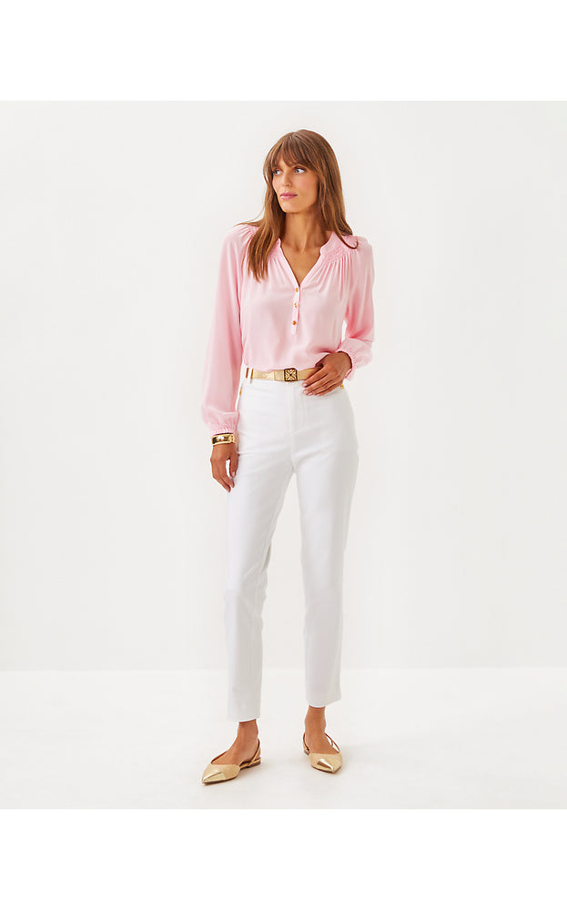 Elsa Silk Top - Pink Muse