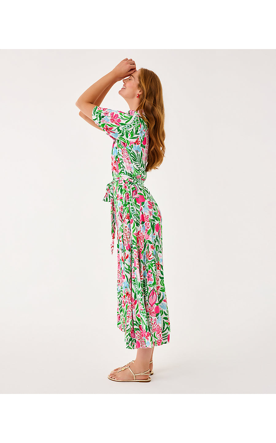Larkyn Midi Shirtdress - Multi Glowing Gardens – Pink of the Pines