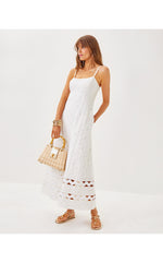 Haliey Midi Dress - Resort White - Flora Faille