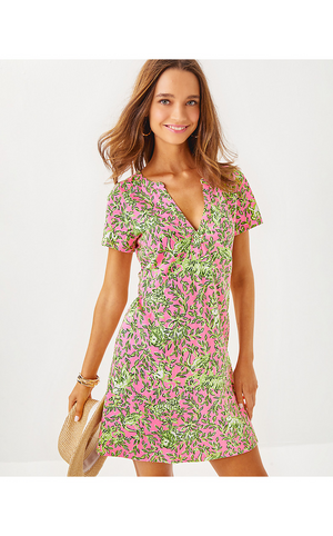 Dev Short Sleeve Dress - Rousseau Pink Mane Character Energy