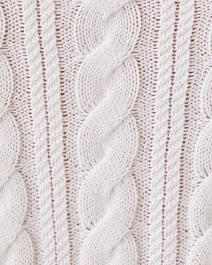 Suzette Sweater - Resort White X Fauna Green Tipping