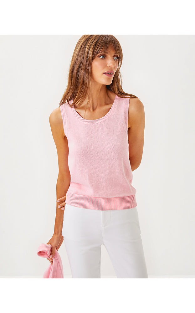 Amalia Sweater Tank - Pink Muse