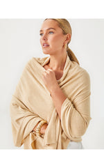 Lanelle Wrap - Heathered Sand Bar Metallic