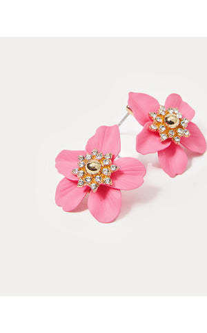 Small Orchid Earrings - Rousseau Pink