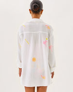 Kwitney Long Sleeve Cover-Up - Resort White Beachcomber Embroidery