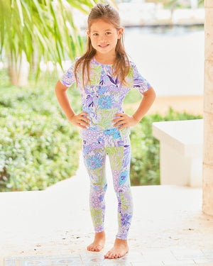 Girls Sammy Short Sleeved Pajama Set - Multi Juicy Story Patch