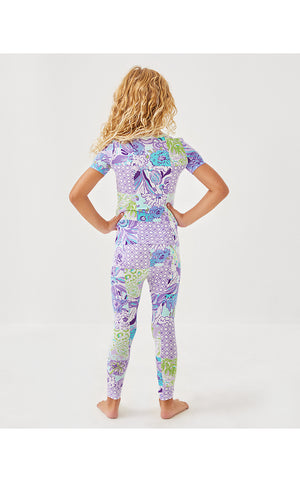 Girls Sammy Short Sleeved Pajama Set - Multi Juicy Story Patch