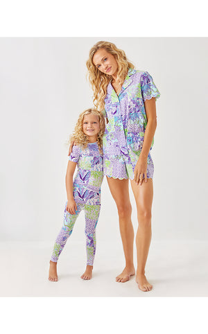 Girls Sammy Short Sleeved Pajama Set - Multi Juicy Story Patch