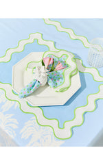 Solid Scalloped Placemats - Bluette