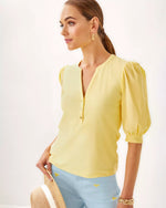 Ronson Knit Top - Finch Yellow