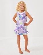 Girls Little Lilly Classic Shift Dress - Multi Juicy Story Patch