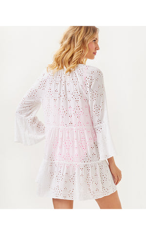 Brailey Eyelet Cover-Up - Resort White - Hideaway Rayon Eyelet