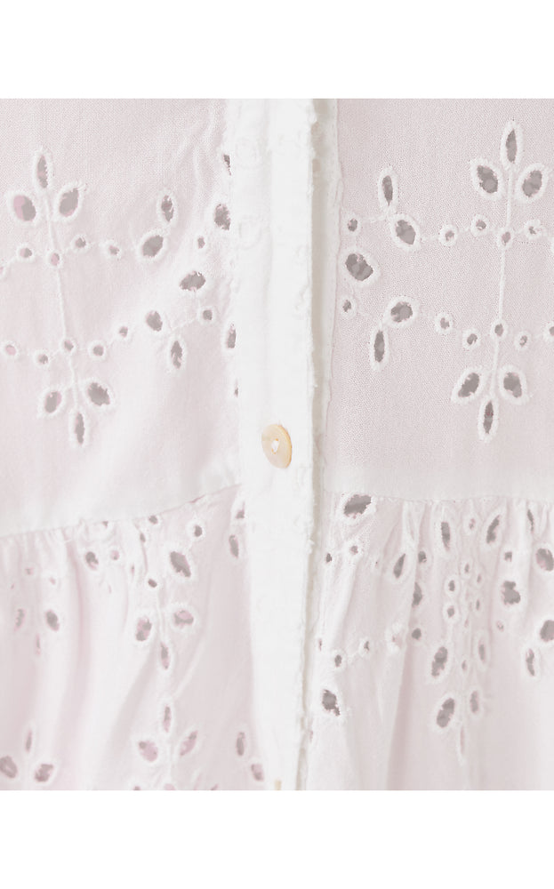 Brailey Eyelet Cover-Up - Resort White - Hideaway Rayon Eyelet