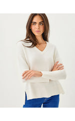 Laureen V-Neck Sweater - Coconut