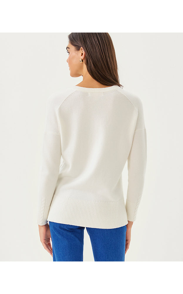 Laureen V-Neck Sweater - Coconut