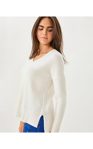 Laureen V-Neck Sweater - Coconut