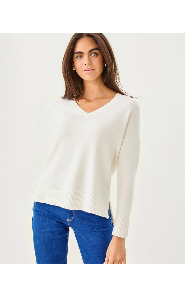 Laureen V-Neck Sweater - Coconut