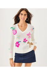 Tensley Sweater - Coconut Endless Summer Embroidery