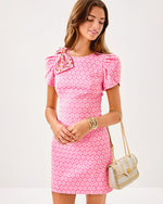 Cartwright Shift Dress - Rousseau Pink Butterfly Brandmark Jacquard