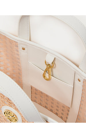 Mini Wintour Cane Bag - Sand Bar X Resort White