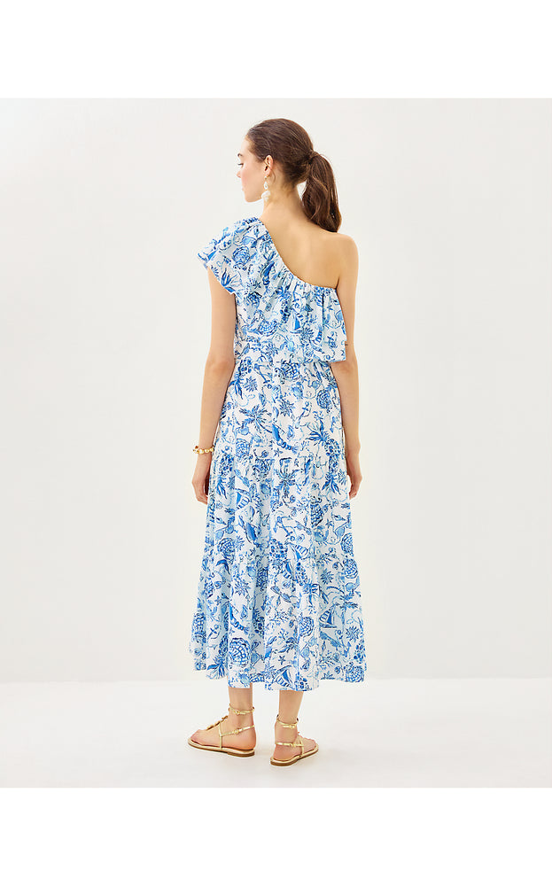 Mayella Midi Dress - Resort White Barefoot Beachcombers