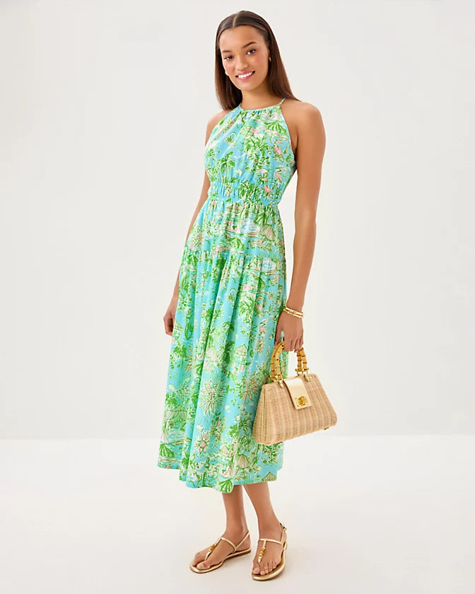 Talullah Maxi Dress - Fresh Water Blue Sunbathers Bliss