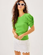 Igby Knit Top - Crocodile Green