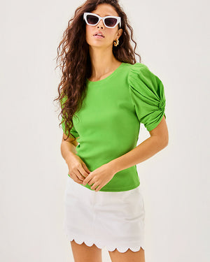 Igby Knit Top - Crocodile Green