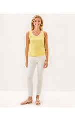 Gabbie Crochet Trimmed Knit Tank Top - Limoncello