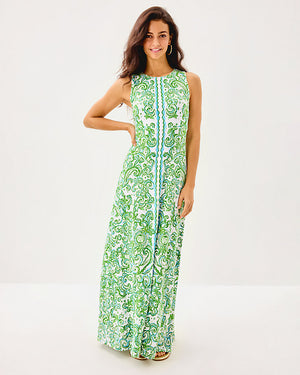 Ellison Maxi Dress- Resort White Sol Mates Engineered Knit Dress