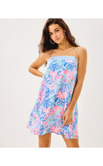 Jesslyn Silk Dress - Multi Elephant Splash Engineered