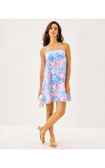 Jesslyn Silk Dress - Multi Elephant Splash Engineered