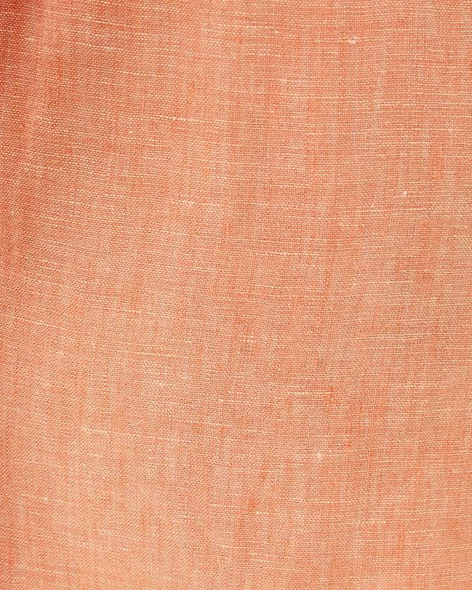 4" Captina Linen High Rise Short - Papaya X Resort White