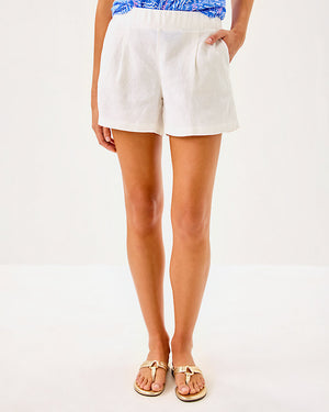 4" Captina Linen Short - Resort White