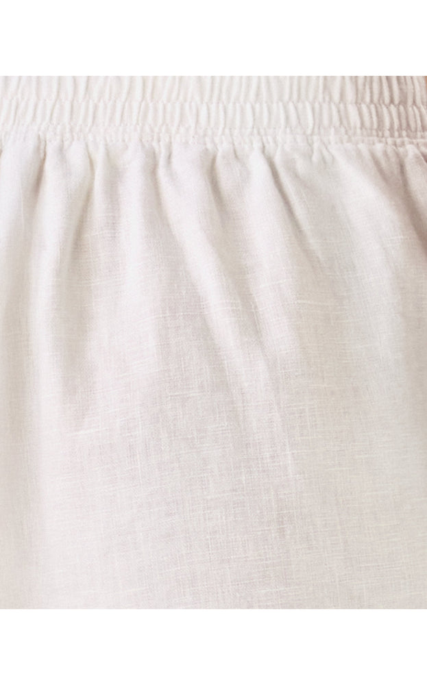 4" Captina Linen Short - Resort White