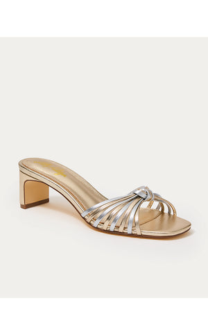 Cora Sandal - Gold Metallic X Silver Metallic