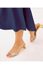 Cora Sandal - Gold Metallic X Silver Metallic