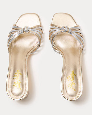 Cora Sandal - Gold Metallic X Silver Metallic