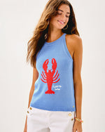 Emra Sweater Tank - Jacaranda Blue Lobster Jacquard