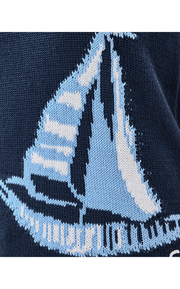Emra Sweater Tank - Low Tide Navy Apres Sail Jacquard