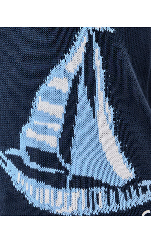 Emra Sweater Tank - Low Tide Navy Apres Sail Jacquard