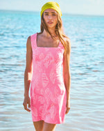 Kalinara Stretch Romper - Rousseau Pink Cool As Shell Overprint
