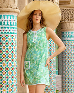 Kalliope Shift Romper- Cool Mint Catchin Rays Overprint