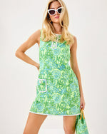 Kalliope Shift Romper- Cool Mint Catchin Rays Overprint