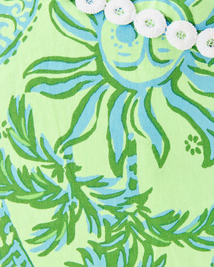 Kalliope Shift Romper- Cool Mint Catchin Rays Overprint