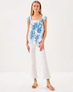 Gyah Sleeveless Top - Resort White Jet Set Jungle