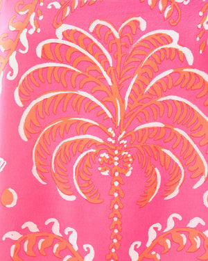 Jesslyn Silk Top - Sunkissed Pink Breezy Palm Engineered Woven Top